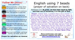 Shine in the Dark Salvation Bracelets Gospel Message Cards English
