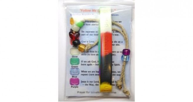Salvation Bracelet and Salvation Silicone Wristband Gift Bags w/ Message Cards